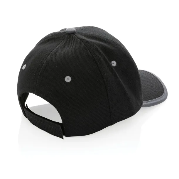  Impact AWARE™ Brushed rcotton 6 panel contrast cap 280gr - XD Collection Black 