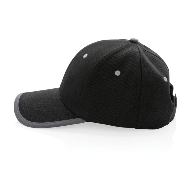  Impact AWARE™ Brushed rcotton 6 panel contrast cap 280gr - XD Collection Black 