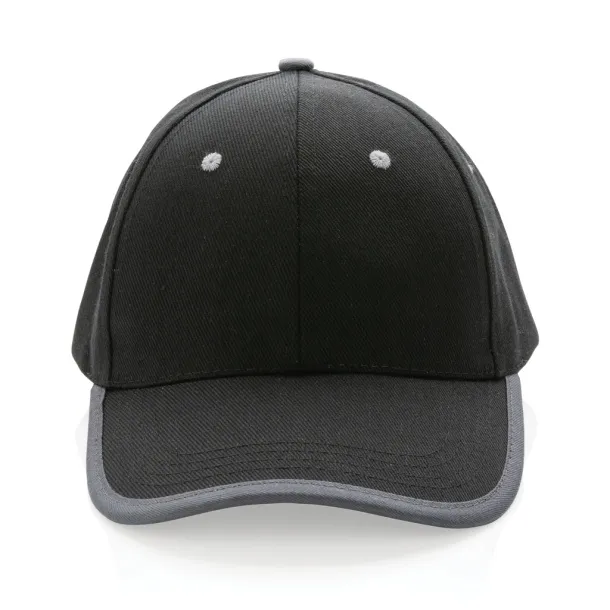  Impact AWARE™ Brushed rcotton 6 panel contrast cap 280gr - XD Collection Black 