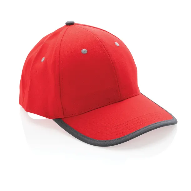  Impact AWARE™ Brushed rcotton 6 panel contrast cap 280gr - XD Collection Crvena 