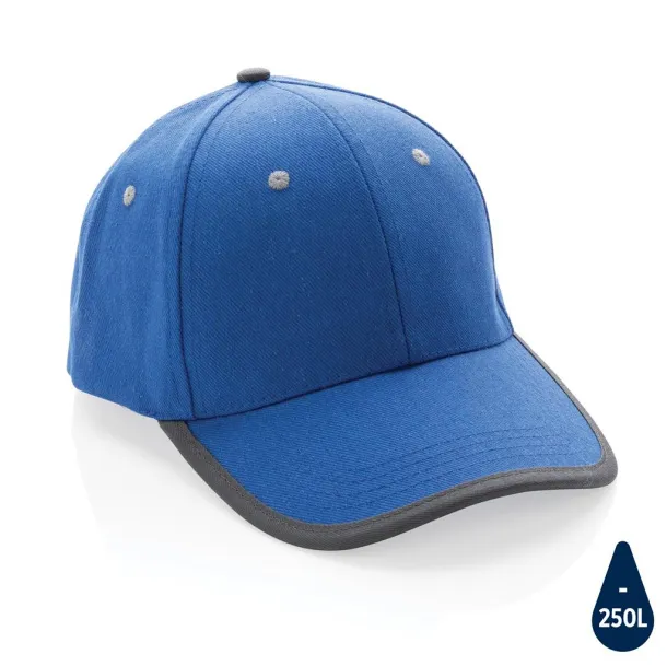  Impact AWARE™ Brushed rcotton 6 panel contrast cap 280gr - XD Collection Blue 