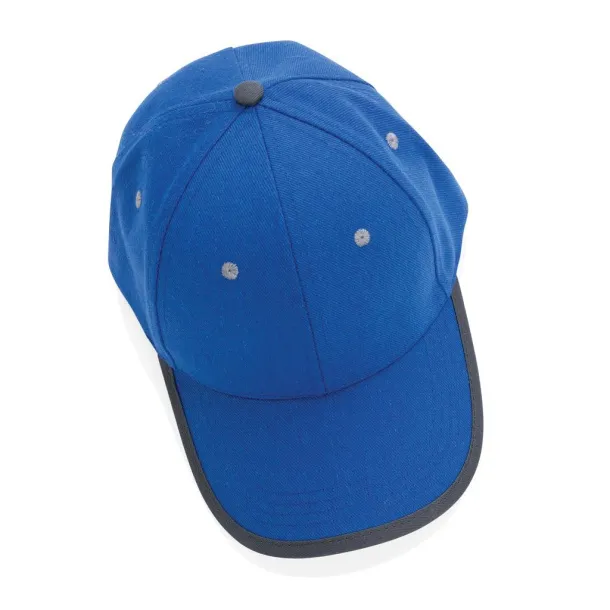  Impact AWARE™ Brushed rcotton 6 panel contrast cap 280gr - XD Collection Blue 