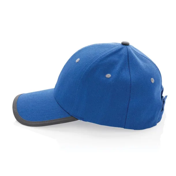  Impact AWARE™ Brushed rcotton 6 panel contrast cap 280gr - XD Collection Blue 