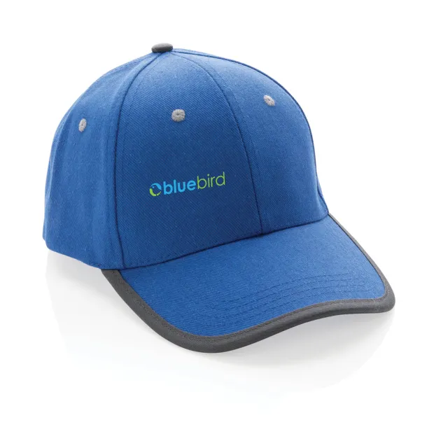  Impact AWARE™ Brushed rcotton 6 panel contrast cap 280gr - XD Collection Blue 