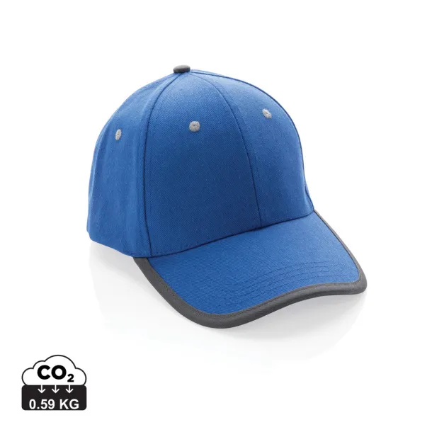  Impact AWARE™ Brushed rcotton 6 panel contrast cap 280gr - XD Collection Blue 