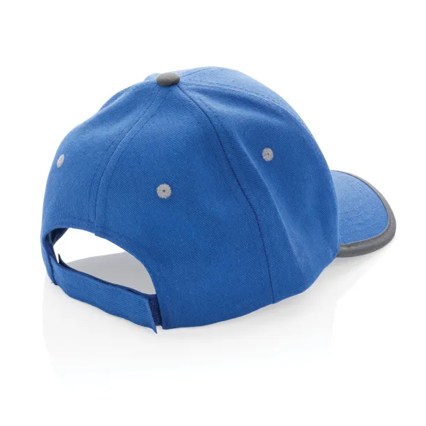  Impact AWARE™ Brushed rcotton 6 panel contrast cap 280gr - XD Collection Blue 