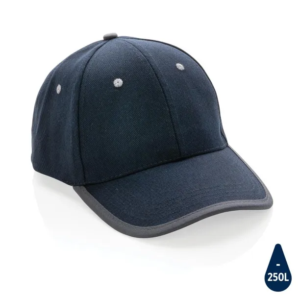  Impact AWARE™ Brushed rcotton 6 panel contrast cap 280gr - XD Collection Navy Blue 