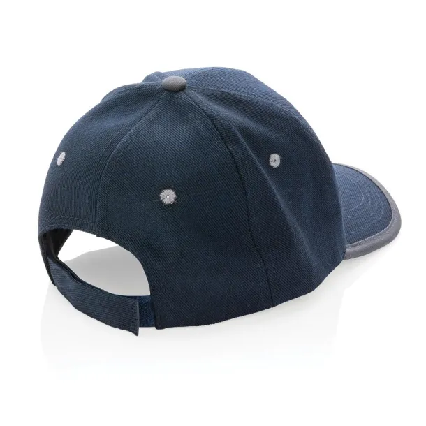  Impact AWARE™ Brushed rcotton 6 panel contrast cap 280gr - XD Collection Navy Blue 