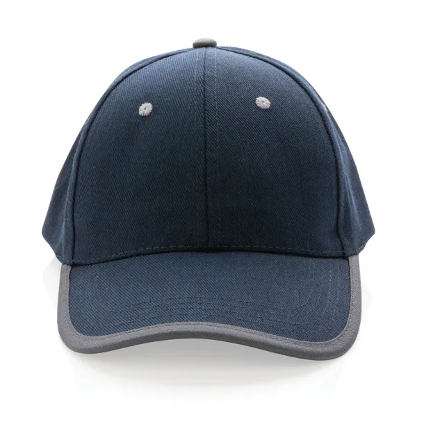  Impact AWARE™ Brushed rcotton 6 panel contrast cap 280gr - XD Collection Navy Blue 