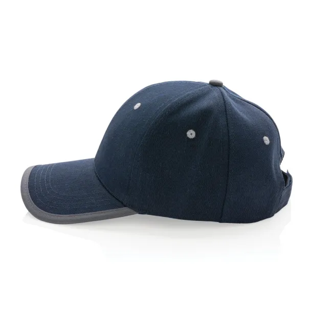  Impact AWARE™ Brushed rcotton 6 panel contrast cap 280gr - XD Collection Navy Blue 