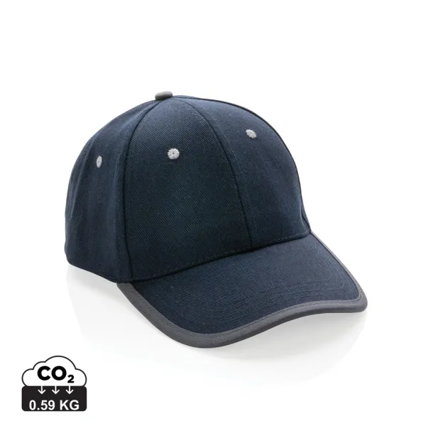  Impact AWARE™ Brushed rcotton 6 panel contrast cap 280gr - XD Collection Navy Blue 