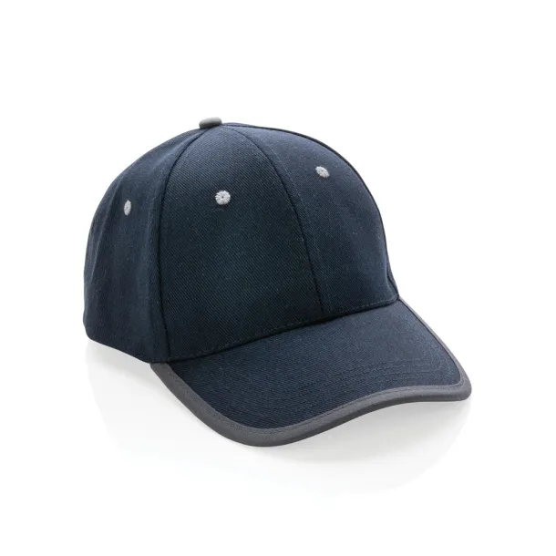  Impact AWARE™ Brushed rcotton 6 panel contrast cap 280gr - XD Collection Navy Blue 