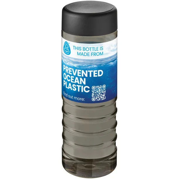 H2O Active® Eco Treble Boca za vodu s poklopcem na navoj, 750 ml Ugljen Solid black