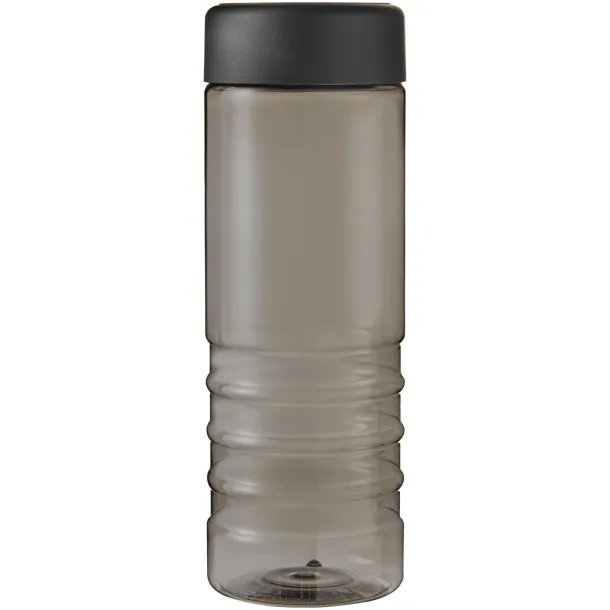 H2O Active® Eco Treble 750 ml screw cap water bottle - Unbranded Charcoal Solid black