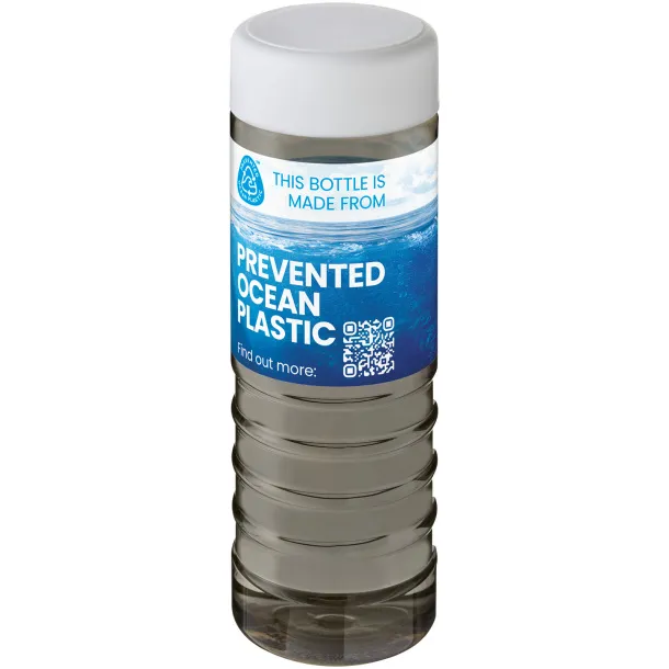 H2O Active® Eco Treble Boca za vodu s poklopcem na navoj, 750 ml Ugljen Bijela