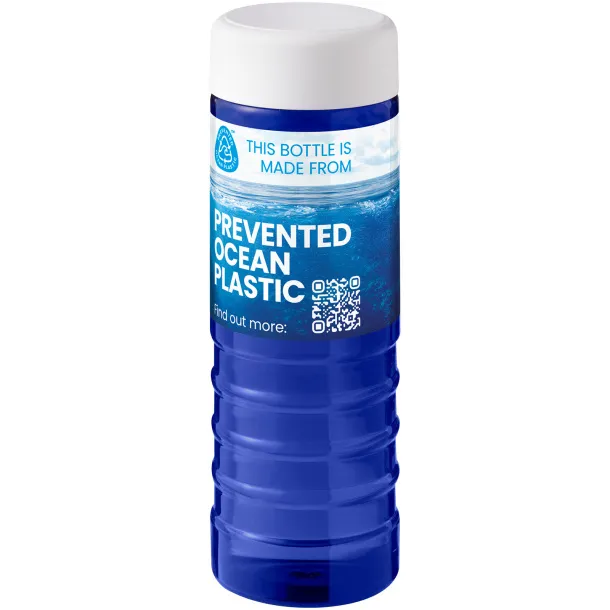 H2O Active® Eco Treble 750 ml screw cap water bottle - Unbranded Blue White