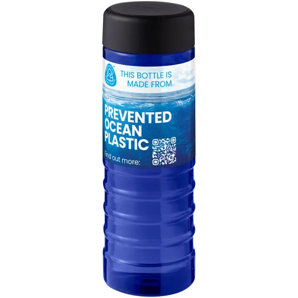 H2O Active® Eco Treble 750 ml screw cap water bottle - Unbranded Blue Solid black