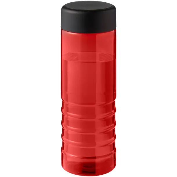 H2O Active® Eco Treble 750 ml screw cap water bottle - Unbranded Red Solid black