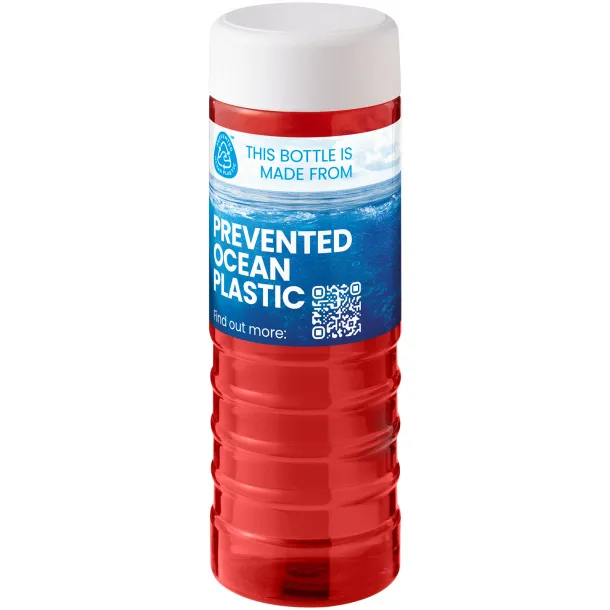 H2O Active® Eco Treble 750 ml screw cap water bottle - Unbranded Red White