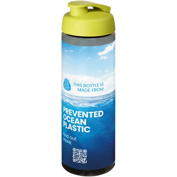 H2O Active® Eco Vibe 850 ml flip lid sport bottle Charcoal Lime