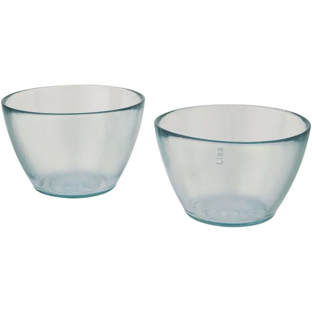Cuenc 2-piece recycled glass bowl set - Authentic White