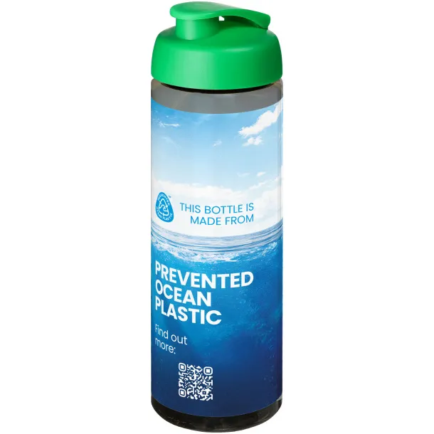 H2O Active® Eco Vibe 850 ml flip lid sport bottle Charcoal Green