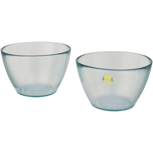Cuenc 2-piece recycled glass bowl set - Authentic White
