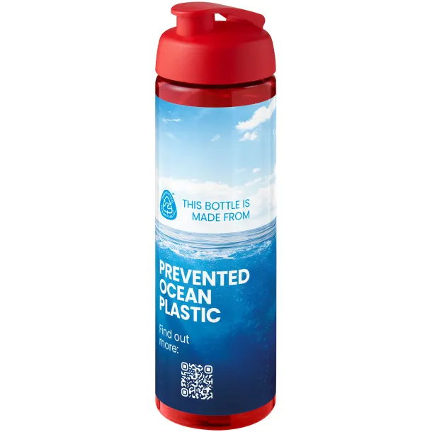 H2O Active® Eco Vibe 850 ml flip lid sport bottle Red Red