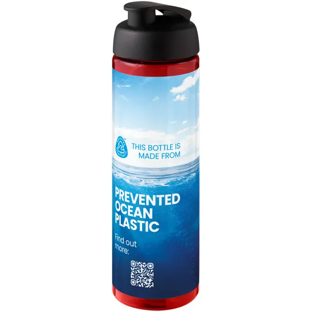 H2O Active® Eco Vibe 850 ml flip lid sport bottle Red Solid black