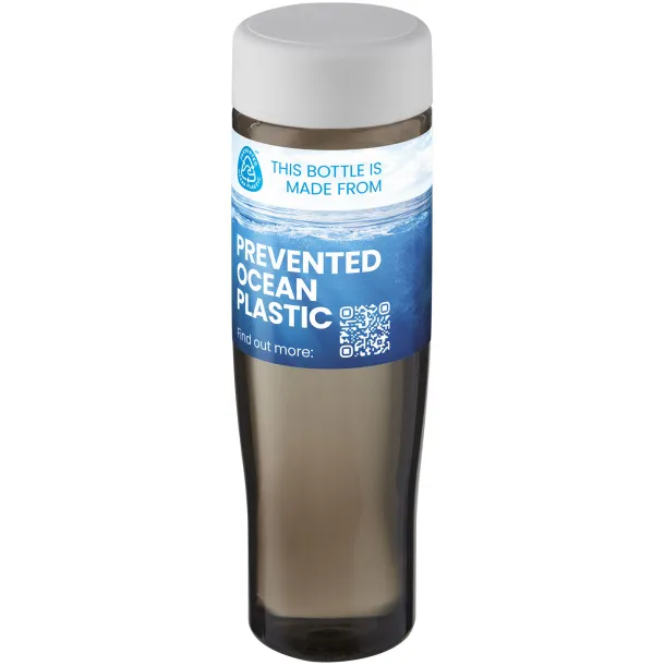 H2O Active® Eco Tempo 700 ml screw cap water bottle - Unbranded White Charcoal