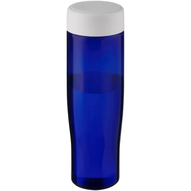 H2O Active® Eco Tempo 700 ml screw cap water bottle - Unbranded White Blue