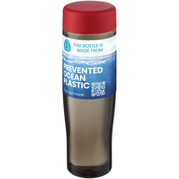 H2O Active® Eco Tempo 700 ml screw cap water bottle - Unbranded Red Charcoal