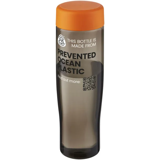 H2O Active® Eco Tempo 700 ml screw cap water bottle - Unbranded Orange Charcoal