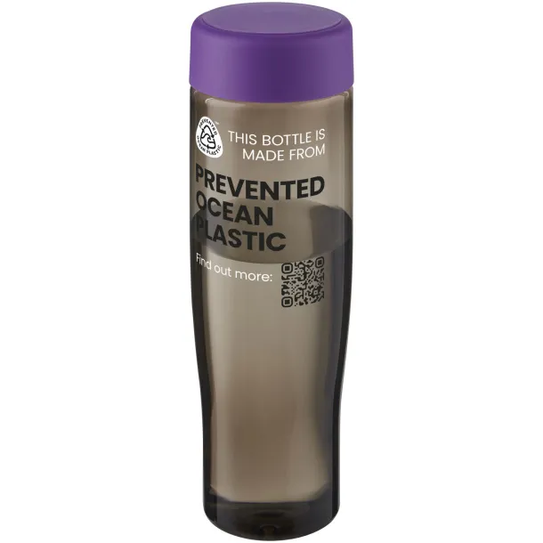 H2O Active® Eco Tempo 700 ml screw cap water bottle Purple Charcoal