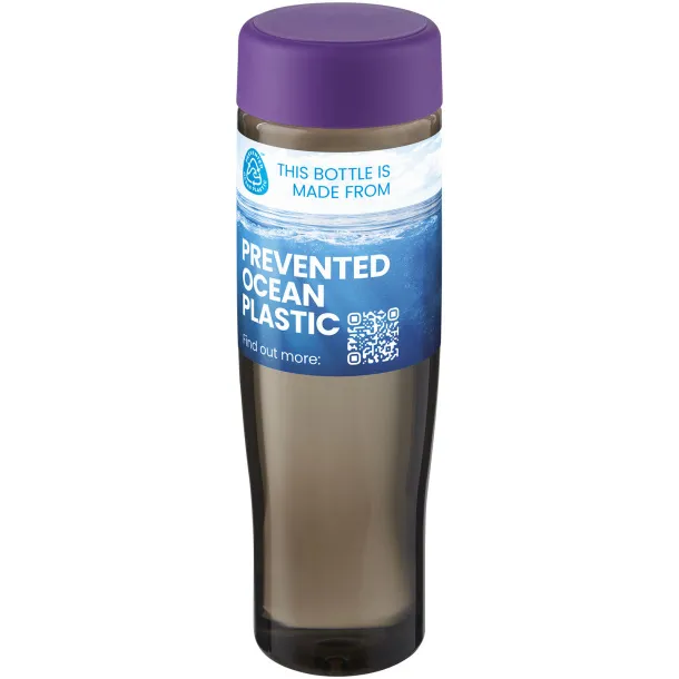 H2O Active® Eco Tempo 700 ml screw cap water bottle - Unbranded Purple Charcoal