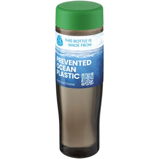 H2O Active® Eco Tempo 700 ml screw cap water bottle Green Charcoal