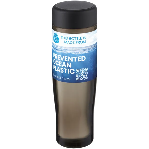 H2O Active® Eco Tempo 700 ml screw cap water bottle Solid black Charcoal