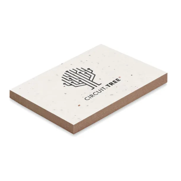 GROW ME Grass seed paper memo block White