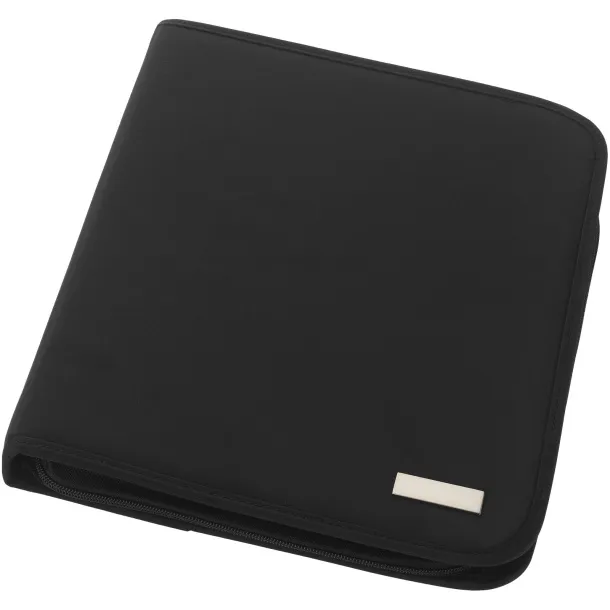 Stanford deluxe A4 zippered portfolio - Bullet Solid black