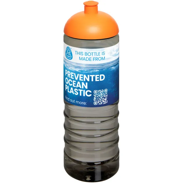 H2O Active® Eco Treble 750 ml dome lid sport bottle Charcoal Orange