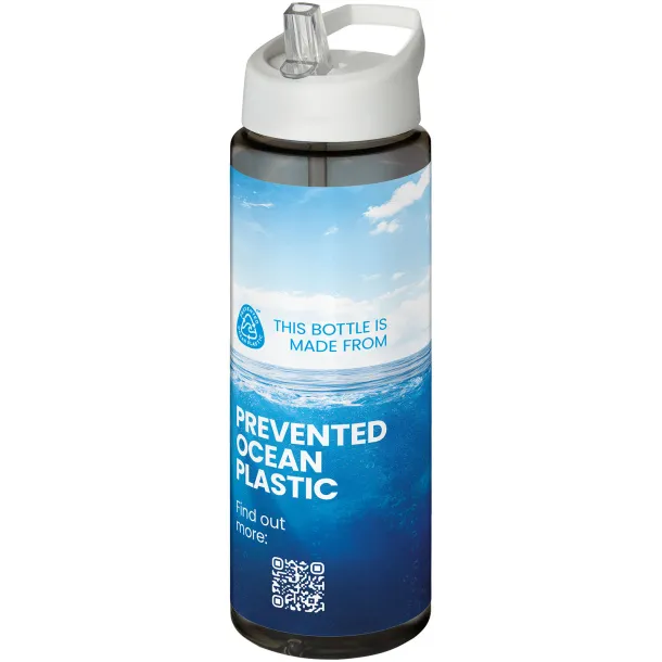 H2O Active® Eco Vibe Sportska boca s poklopcem s izljevnikom, 850 ml Ugljen Bijela