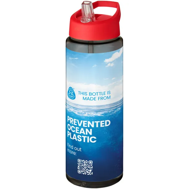 H2O Active® Eco Vibe Sportska boca s poklopcem s izljevnikom, 850 ml Ugljen Crvena