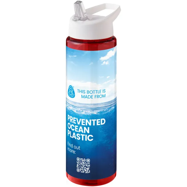 H2O Active® Eco Vibe Sportska boca s poklopcem s izljevnikom, 850 ml Crvena Bijela