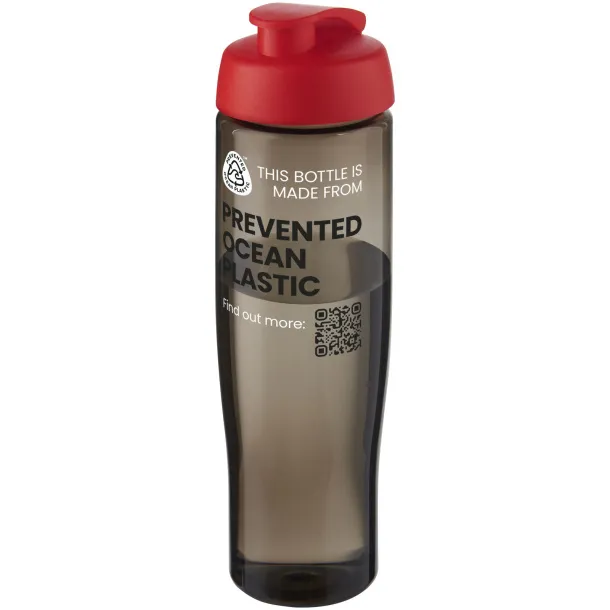 H2O Active® Eco Tempo 700 ml flip lid sport bottle Red Charcoal