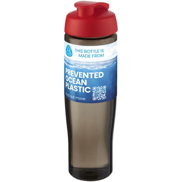 H2O Active® Eco Tempo 700 ml flip lid sport bottle Red Charcoal