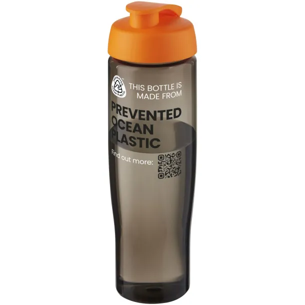 H2O Active® Eco Tempo 700 ml flip lid sport bottle Orange Charcoal