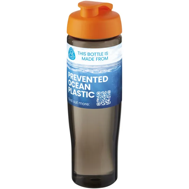 H2O Active® Eco Tempo 700 ml flip lid sport bottle Orange Charcoal