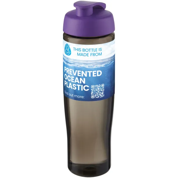 H2O Active® Eco Tempo 700 ml flip lid sport bottle Purple Charcoal