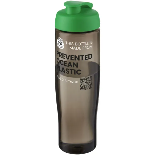 H2O Active® Eco Tempo 700 ml flip lid sport bottle Green Charcoal