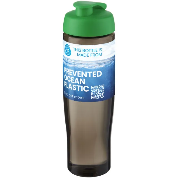 H2O Active® Eco Tempo 700 ml flip lid sport bottle Green Charcoal